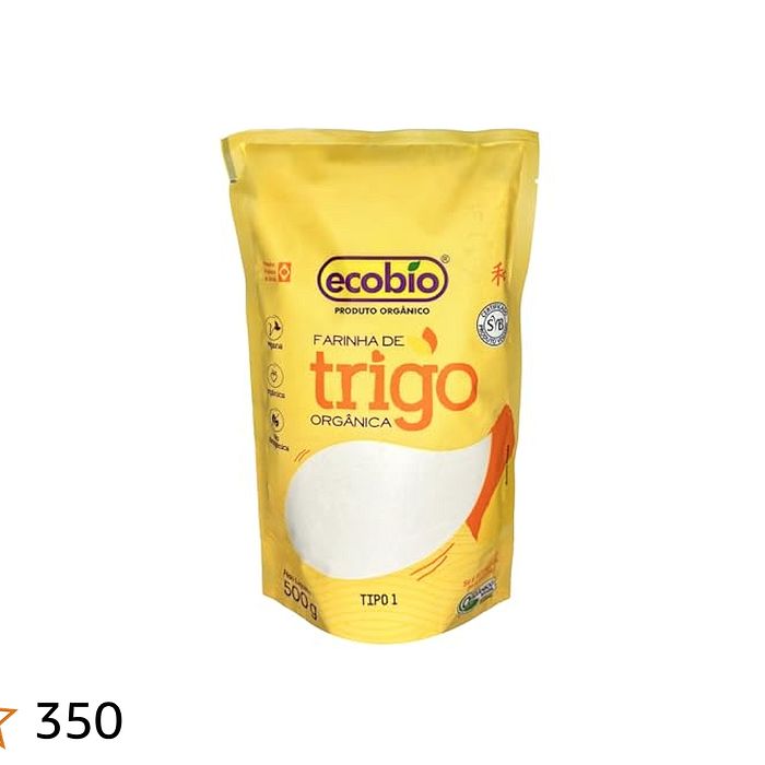 Farinha de Trigo Branca Orgânica -ECOBIO - 500 GRAMAS