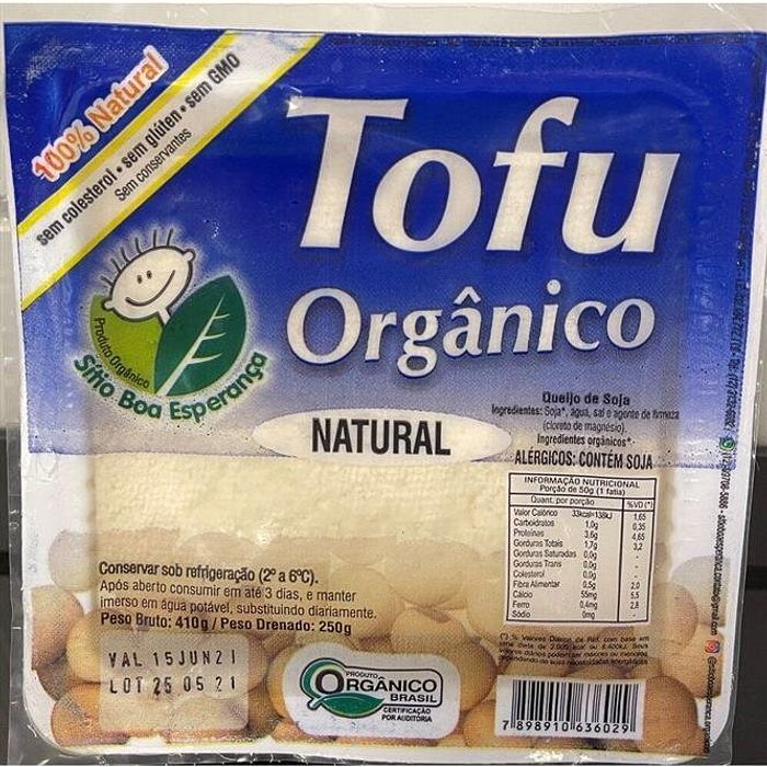 Tofu Orgânico - Sitio Boa Esperança