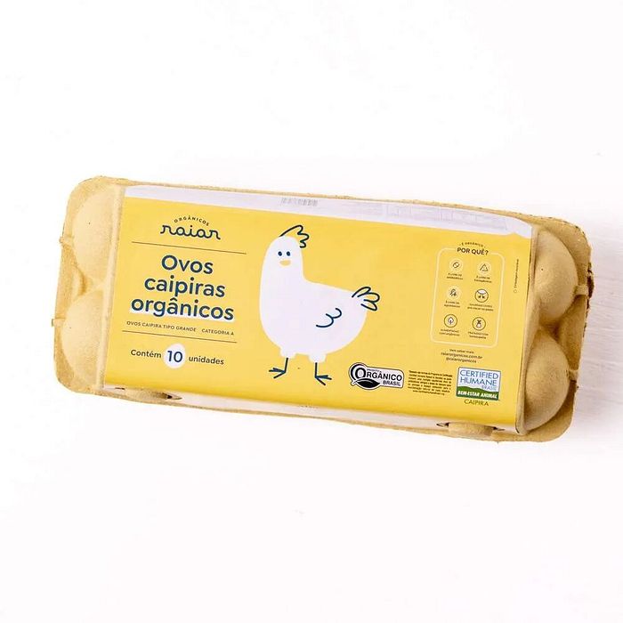 Ovos Orgânicos  - Tamanho G- RAIAR -10 unidades