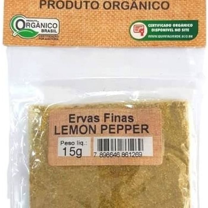 Ervas Finas - Lemon Pepper Orgânica - 15 G - Quintal Verde