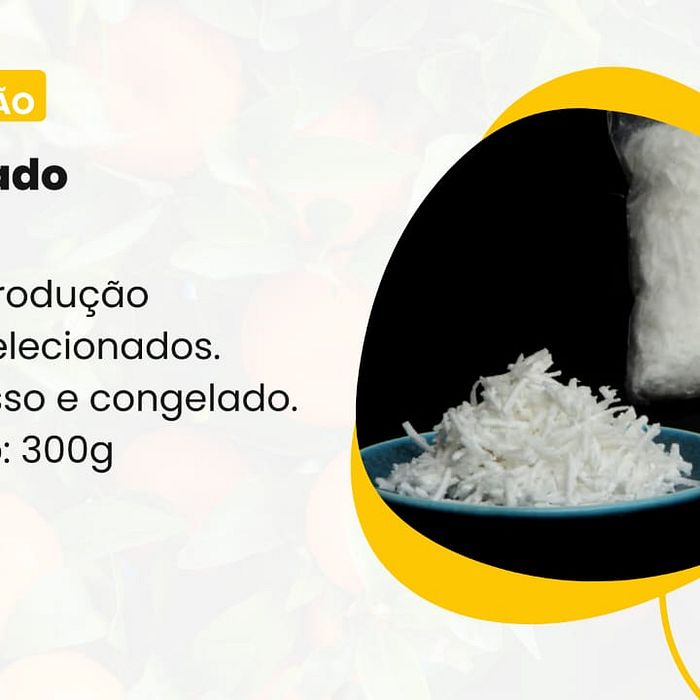 PROMOÇÂO 5 PACOTES - COCO RALADO CONGELADO