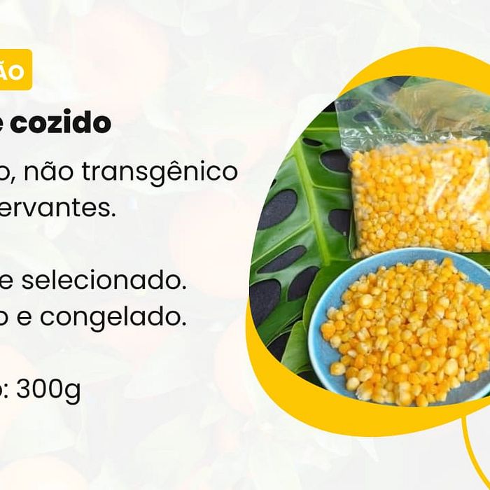 PROMOÇÂO 5 PACOTES - MILHO COZIDO CONGELADO