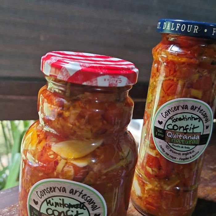 Mini tomatinhos confitados