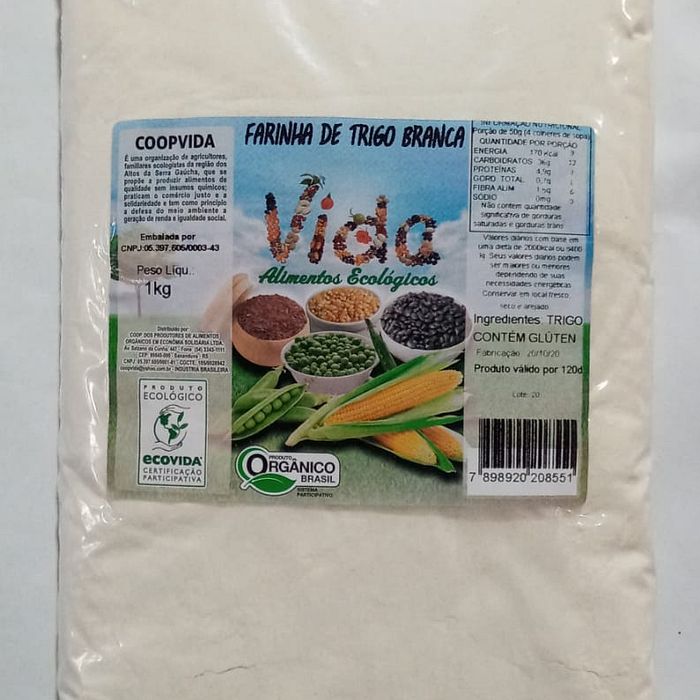Farinha de trigo branca - 1kg
