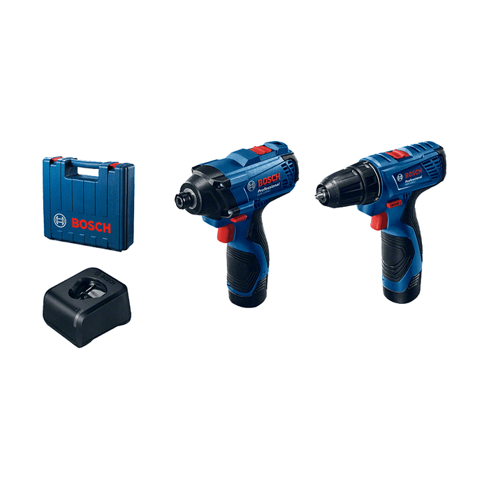 COMBO BOSCH PARAFUSADEIRA GSR 120-LI+CHAVE IMPACTO GDR120-LI MALETA +2BAT