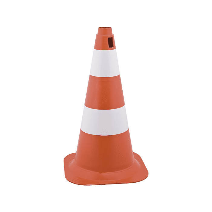 CONE 50CM BRANCO/LARANJA POLIETILENO VONDER