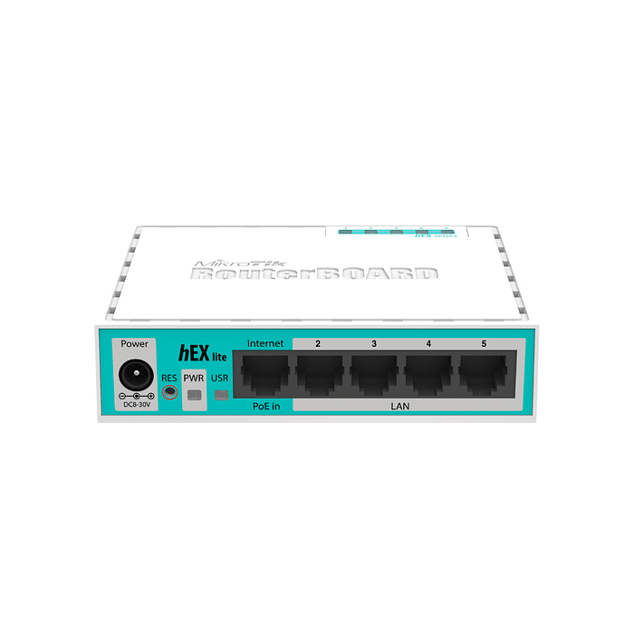 MIKROTIK - ROTEADOR RB750R2 HEX LITE - 5 PORTAS FAST