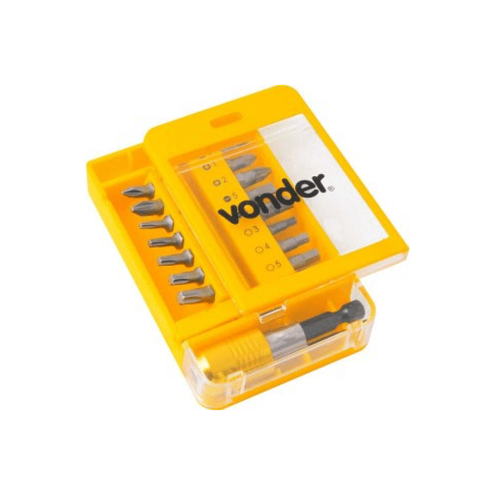 BITS/PONTEIRAS CRV C/15PC ENG.RAP1/4" VONDER