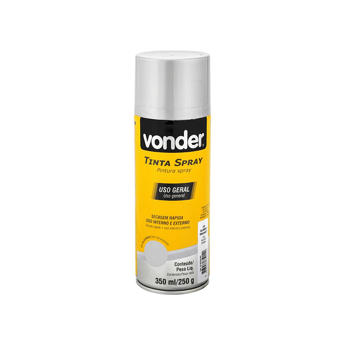 TINTA SPRAY ALUMINIO 350ML VONDER