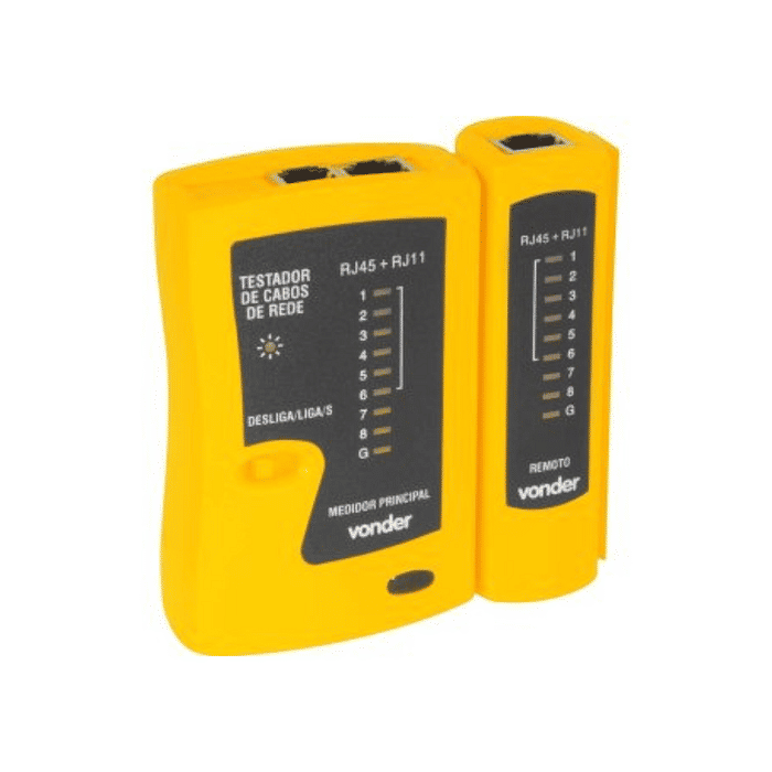 TESTADOR CABOS REDE RJ11/RJ12/RJ45 VD