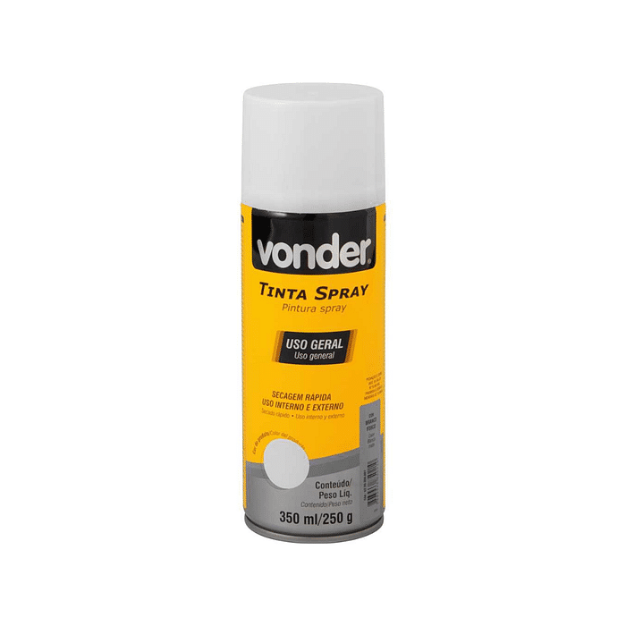 TINTA SPRAY BRANCO FOSCO 350ML VONDER