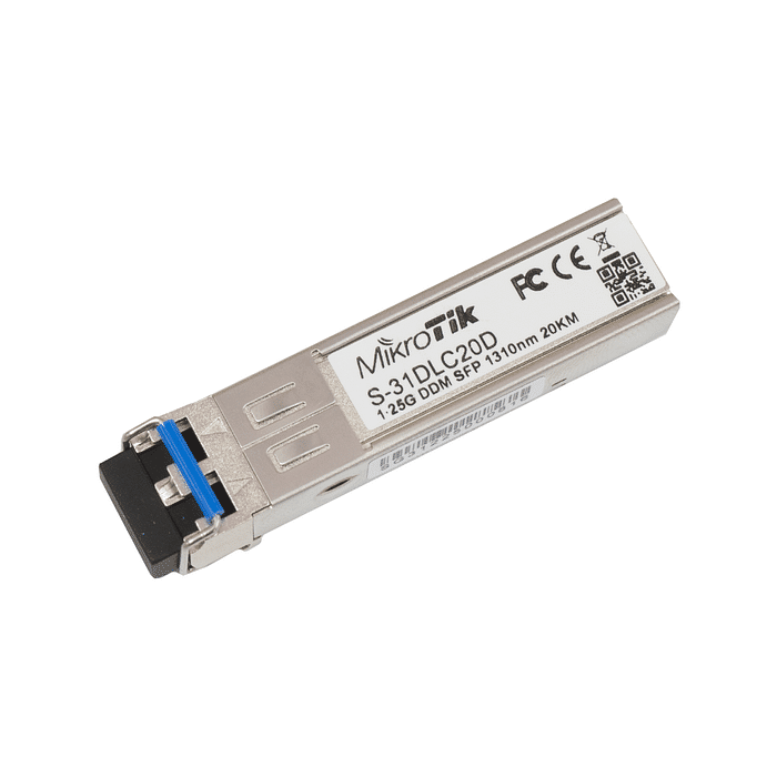 MIKROTIK MODULO GBIC S-31DLC20D 1,25GB - 20KM - 2 FIBRAS - CONECTOR LC