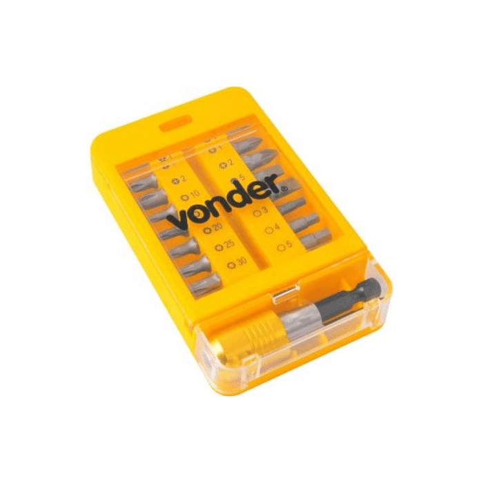 BITS/PONTEIRAS CRV C/15PC ENG.RAP1/4" VONDER