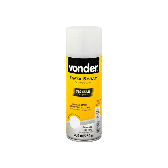 TINTA SPRAY BR BRILHANTE 350ML VONDER