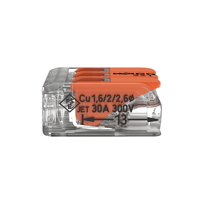 CONECTOR DE EMENDA 3 POLOS 0,5 – 6,0 MM 221-613