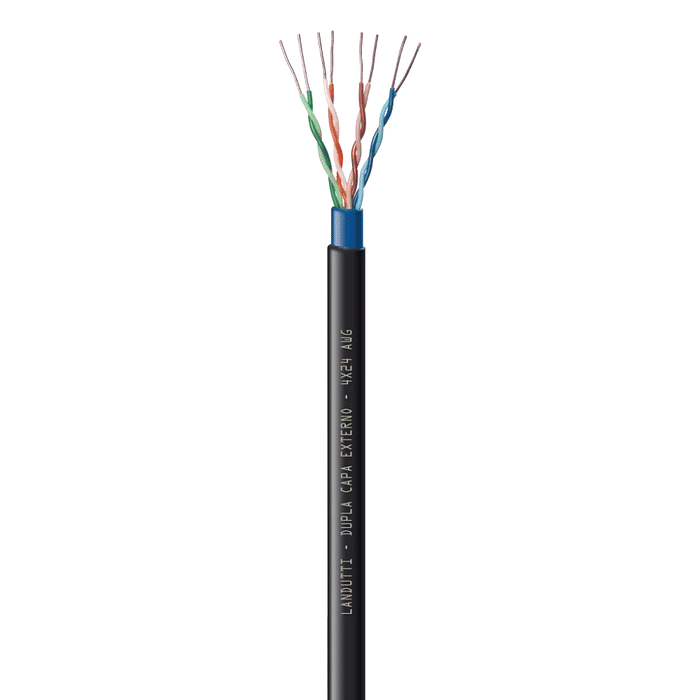 CABO LANDUTTI CAT5E UTP DUPLA CAPA CMX 4PX24AWG  PT BB 305M