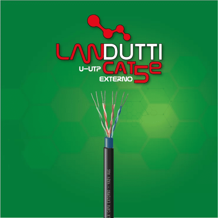 CABO LANDUTTI CAT5E UTP DUPLA CAPA CMX 4PX24AWG  PT BB 305M