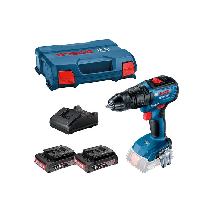 PARAFUSADEIRA/FURADEIRA DE IMPACTO BOSCH GSB 18V-50 KIT 2 BAT+MALETA
