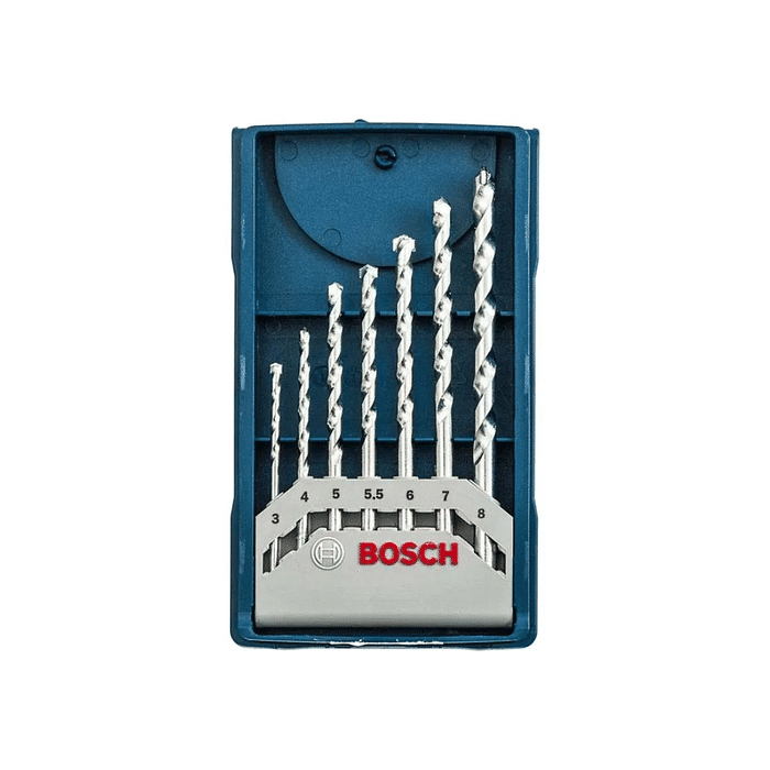 JOGO DE BROCAS PARA PEDRA BOSCH MINI X-LINE 3-8MM 7 PEÇAS