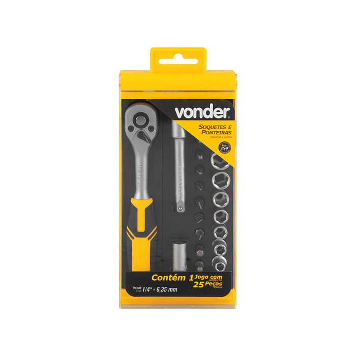 SOQ SEXT ENC 1/4" JG 04A13MM 25PC VONDER