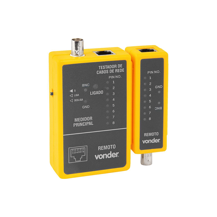 TESTADOR DE CABOS DE REDE RJ45/COAXIAL VONDER