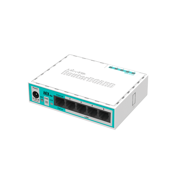 MIKROTIK - ROTEADOR RB750R2 HEX LITE - 5 PORTAS FAST