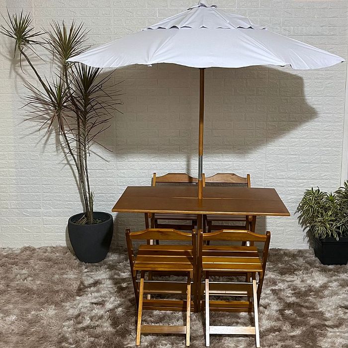 Conjunto Dobrável 120x70 Com Ombrelone Paraná