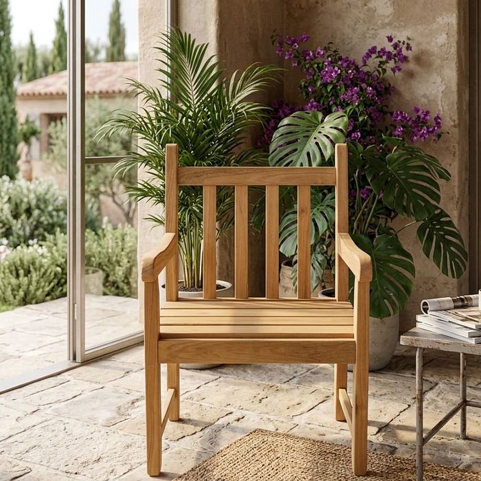 Banco de Jardim Namoradeira de Madeira 1 lugar Com Verniz