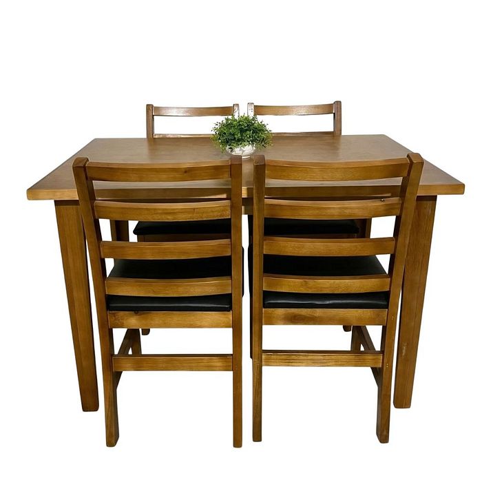 Conjunto Fixo Mesa 120x80 com 4 Cadeiras Estofadas Premium