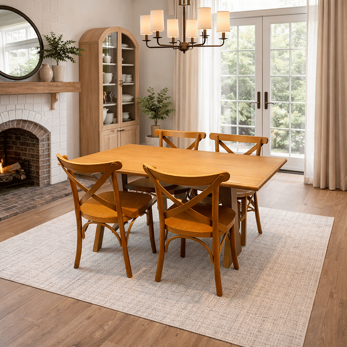 Mesa X 120x80 Com 4 Cadeiras X Madeira Maciça Mel