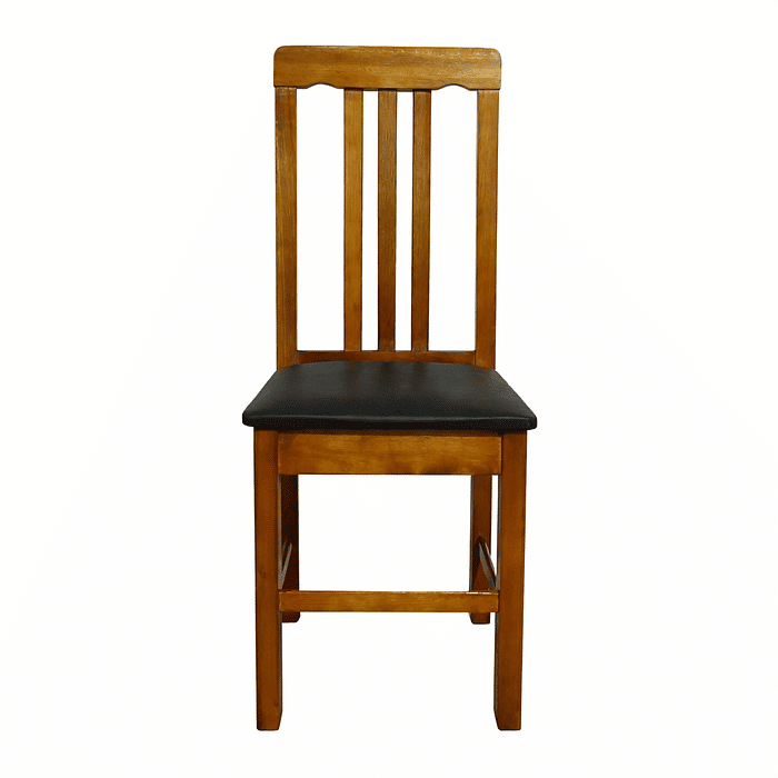 Cadeira Fixa Estofada Colonial Madeira Maciça