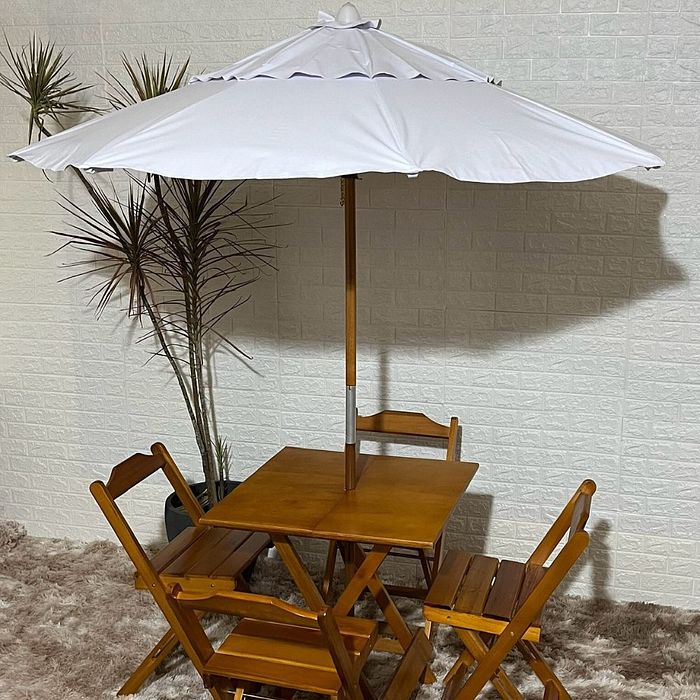 Conjunto Dobrável 70x70 Com Ombrelone Paraná