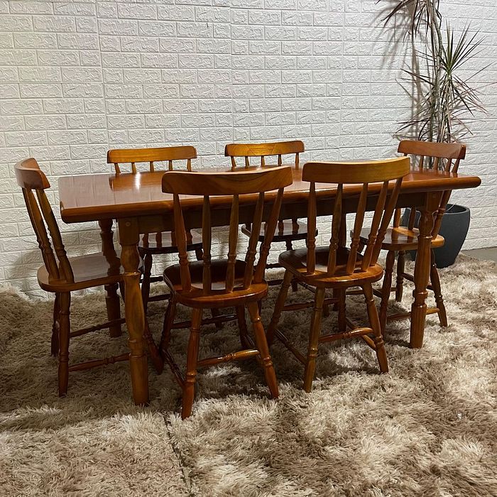 Conjunto Piratini 160x80 com 6 Cadeiras