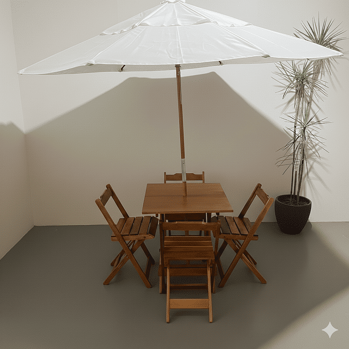 Conjunto Dobrável 70x70 Com Ombrelone