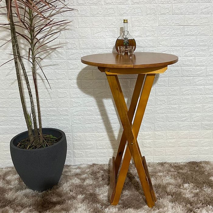 Mesa Bistrô Dobrável de Madeira Paraná