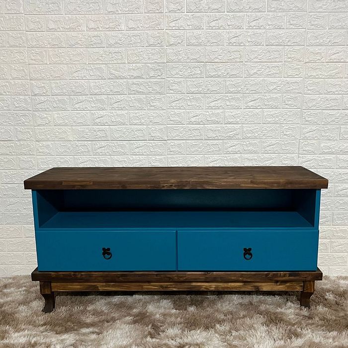 Rack para TV de Madeira Com 2 Gavetas -  STEAM