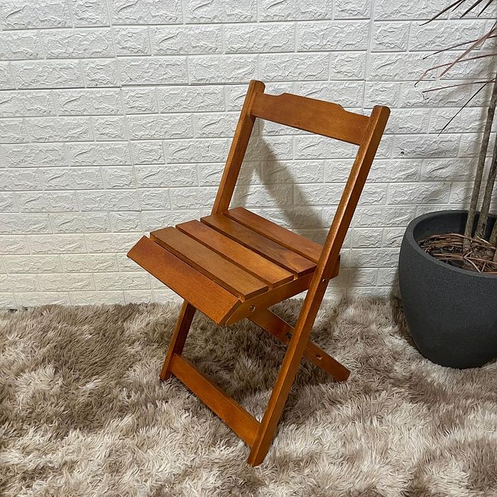 Cadeira Dobrável de Madeira Maciça