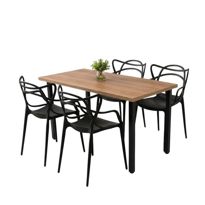 Conjunto Mesa Industrial e 4 cadeiras Designer