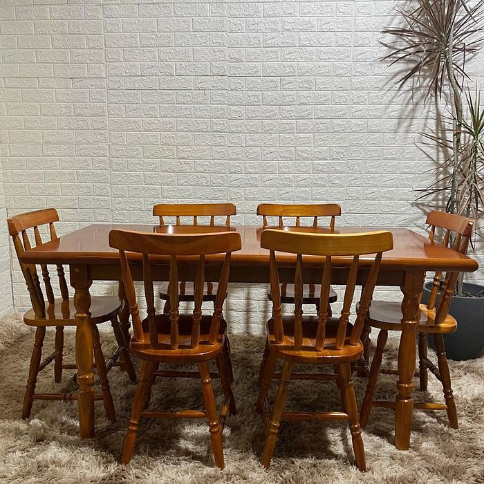 Conjunto Piratini 160x80 com 6 Cadeiras