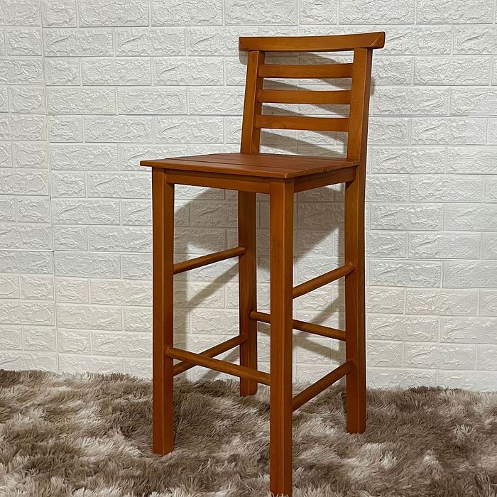 Banqueta Madeira Maciça Retangular - Verniz