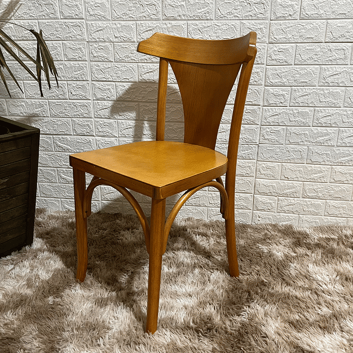 Cadeira Fixa Italia de Madeira Maciça Mel