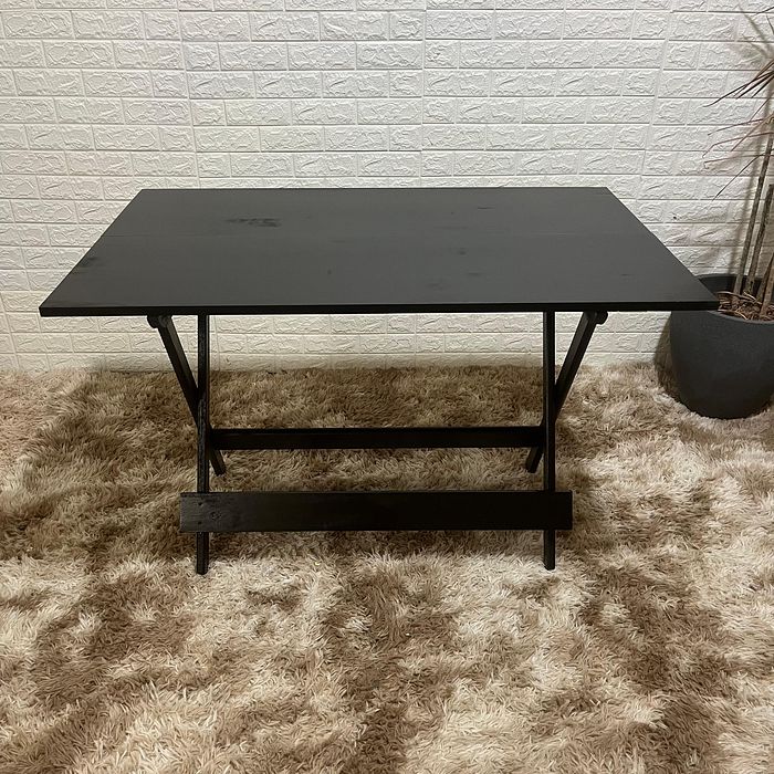 Mesa Dobrável 120x70 Tampo de Madeira Luiz