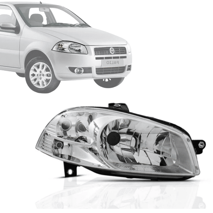 Farol Direito Palio Siena 2008 2009 a 2014 Reto Cromado