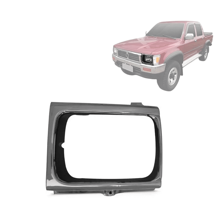 Aro Moldura Farol Esquerdo Hilux Pick Up 1993 1994 1995 1996 1997 1998 1999