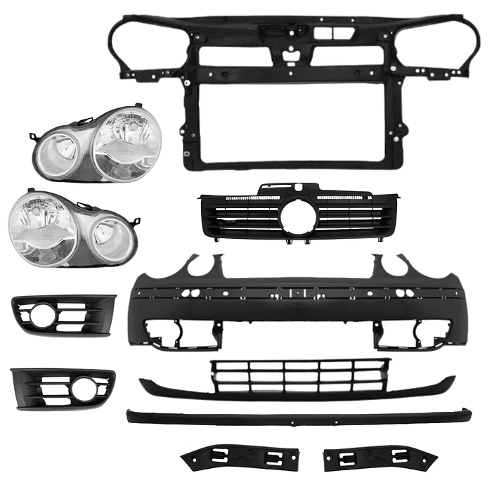 Kit Frente Parachoque Completo Polo 2003 2004 2005 2006