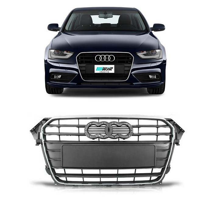 Grade Dianteira Audi A4 2013 2014 2015 2016 Com Friso Cromado