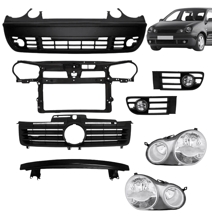 Kit Frente Parachoque Completo Polo 2003 2004 2005 2006