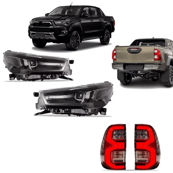 Farol E Lanterna Traseira Hilux Pick Up 2018 2019 2020 2021 2022 C/ Led