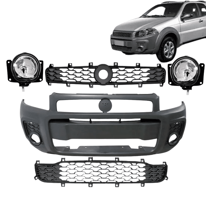 Kit Parachoque Dianteiro Strada Working 2014 2015 2016 2017 2018 2019 2010