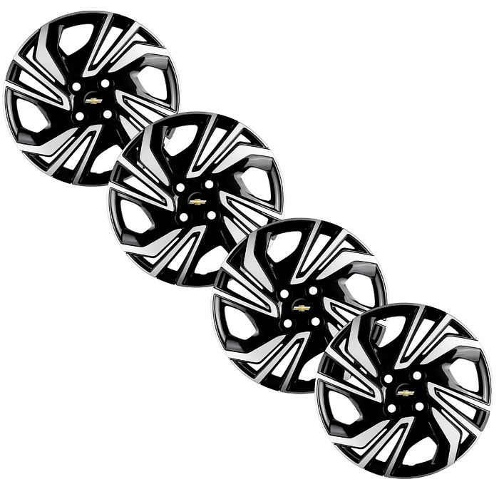 Jogo Calota Aro 15 Onix 2023 2024 Esportiva Preto / Prata